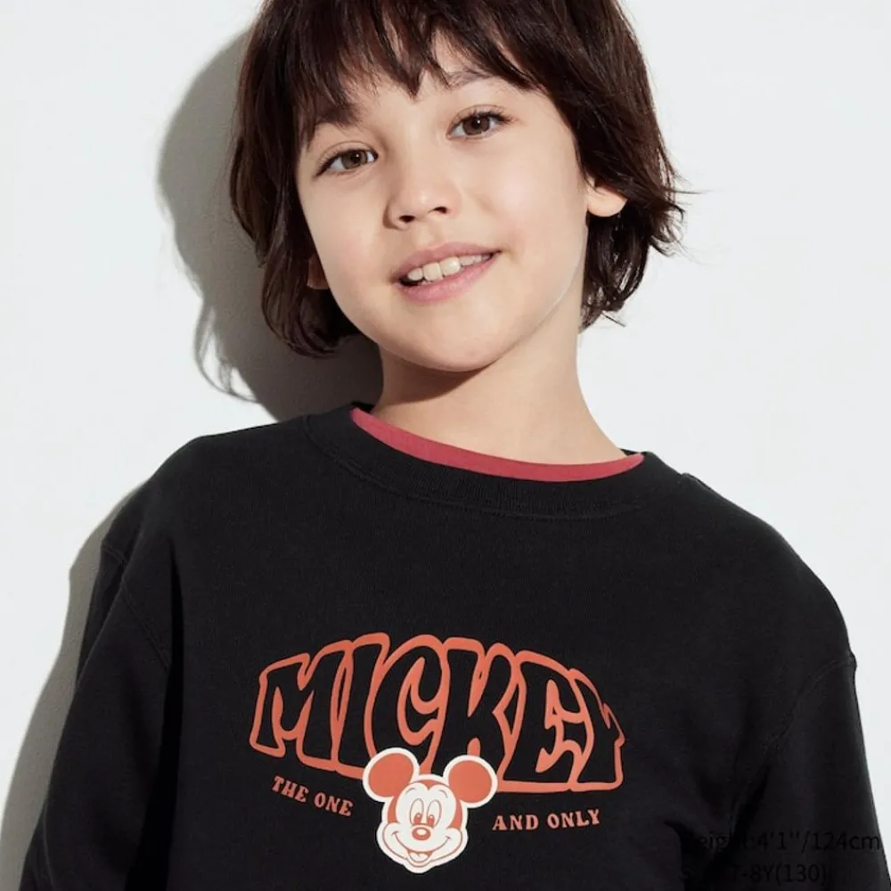 Sweatshirts*UNIQLO Kinder Disney Collection Ut Bedrucktes Sweatshirt Schwarz