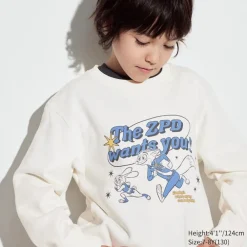 Sweatshirts*UNIQLO Kinder Disney Collection Ut Bedrucktes Sweatshirt Grauweis