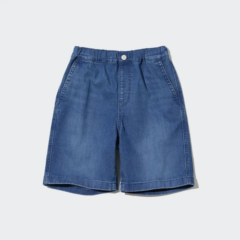 Hosen, Jogginghosen & Leggings*UNIQLO Kinder Easy Jeansshorts Blau