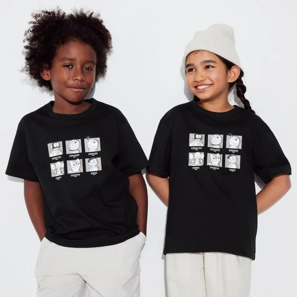 T-Shirts, Bh-Tops & Poloshirts*UNIQLO Kinder Fujiko F Fujio 90Th Ut Bedrucktes T-Shirt Schwarz
