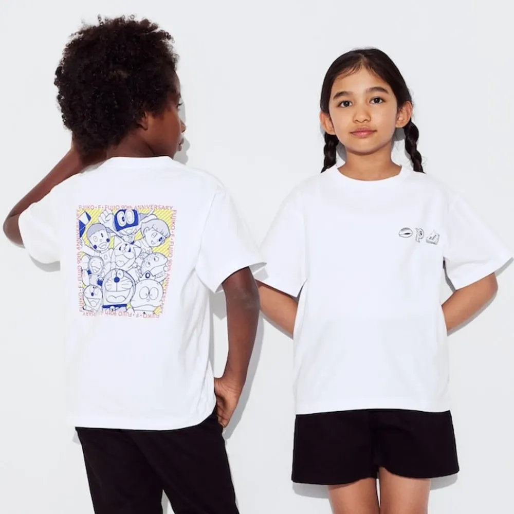 T-Shirts, Bh-Tops & Poloshirts*UNIQLO Kinder Fujiko F Fujio 90Th Ut Bedrucktes T-Shirt Weis