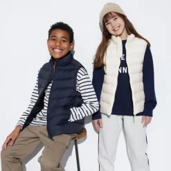 Mäntel, Jacken, Parka & Westen*UNIQLO Kinder Gefutterte Weste (Maschinenwaschbar, Wasserabweisend)