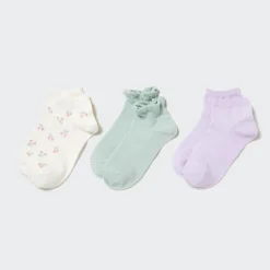 Socken, Strumpfhosen & Leggings*UNIQLO Kinder Gemusterte Kurzsocken (3Er-Set)