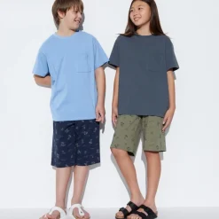 Airism Kuhlender Komfort*UNIQLO Kinder Gemustertes Airism Baumwolle Kurzarm Lounge Set