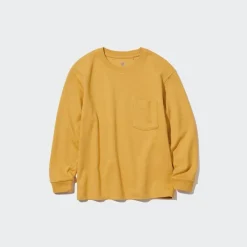 T-Shirts, Bh-Tops & Poloshirts*UNIQLO Kinder Geripptes Fleece Langarmshirt Mit Hohem Kragen