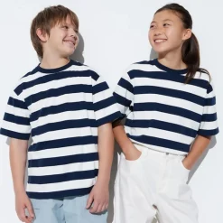 Airism Kuhlender Komfort*UNIQLO Kinder Gestreiftes Airism Baumwolle T-Shirt