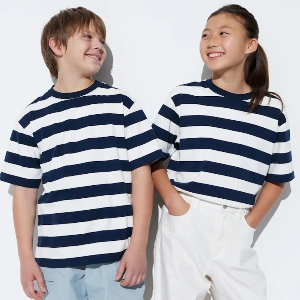 Airism Kuhlender Komfort*UNIQLO Kinder Gestreiftes Airism Baumwolle T-Shirt