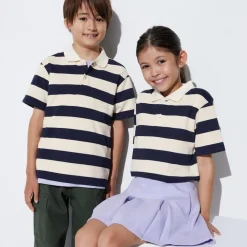 T-Shirts, Bh-Tops & Poloshirts*UNIQLO Kinder Gestreiftes Dry Pique Poloshirt