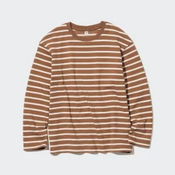 T-Shirts, Bh-Tops & Poloshirts*UNIQLO Kinder Gestreiftes Sanftes Langarmshirt