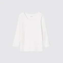 T-Shirts, Bh-Tops & Poloshirts*UNIQLO Kinder Heattech Thermo Langarmshirt Mit Weitem Rundhalsausschnitt