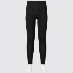 Hosen, Jogginghosen & Leggings*UNIQLO Kinder Heattech Thermo Leggings Schwarz