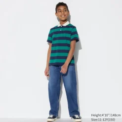 Jeans*UNIQLO Kinder Jeans Mit Reisverschluss (Wide Fit) Blau