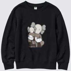 Sweatshirts*UNIQLO Kinder Kaws X Ut Bedrucktes Sweatshirt Schwarz