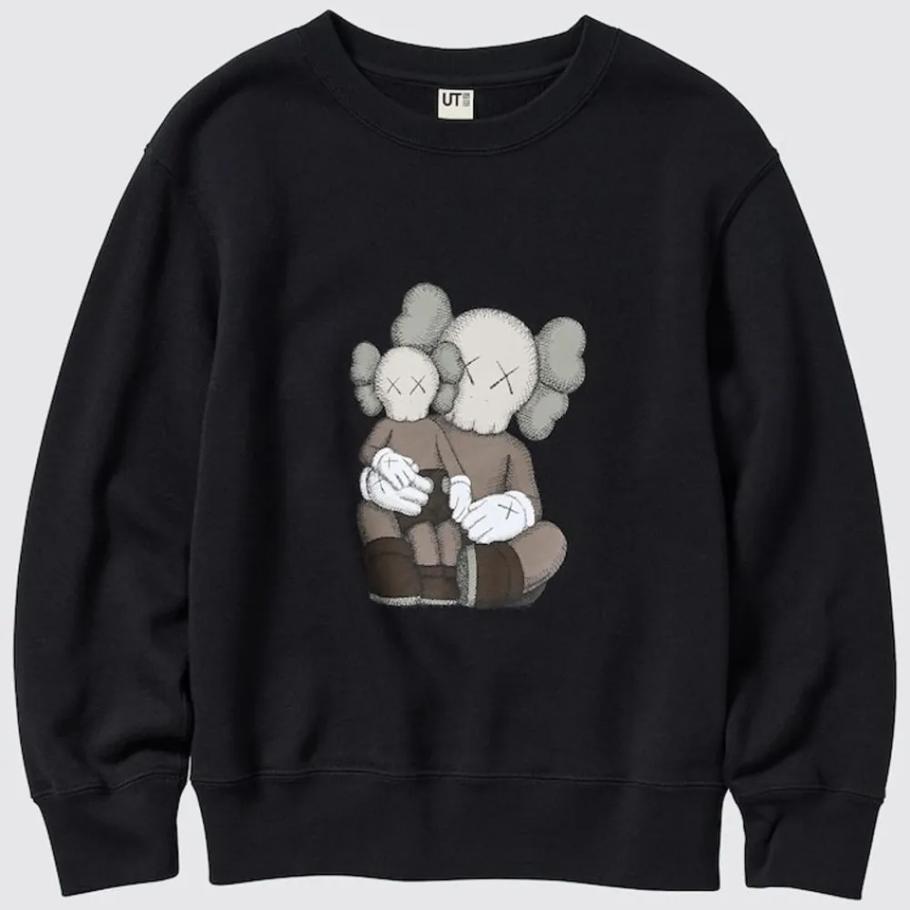 Sweatshirts*UNIQLO Kinder Kaws X Ut Bedrucktes Sweatshirt Schwarz