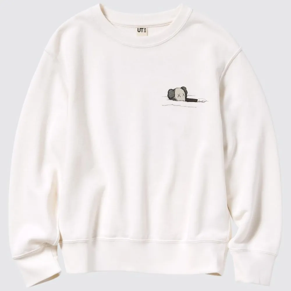 Sweatshirts*UNIQLO Kinder Kaws X Ut Bedrucktes Sweatshirt Grauweis