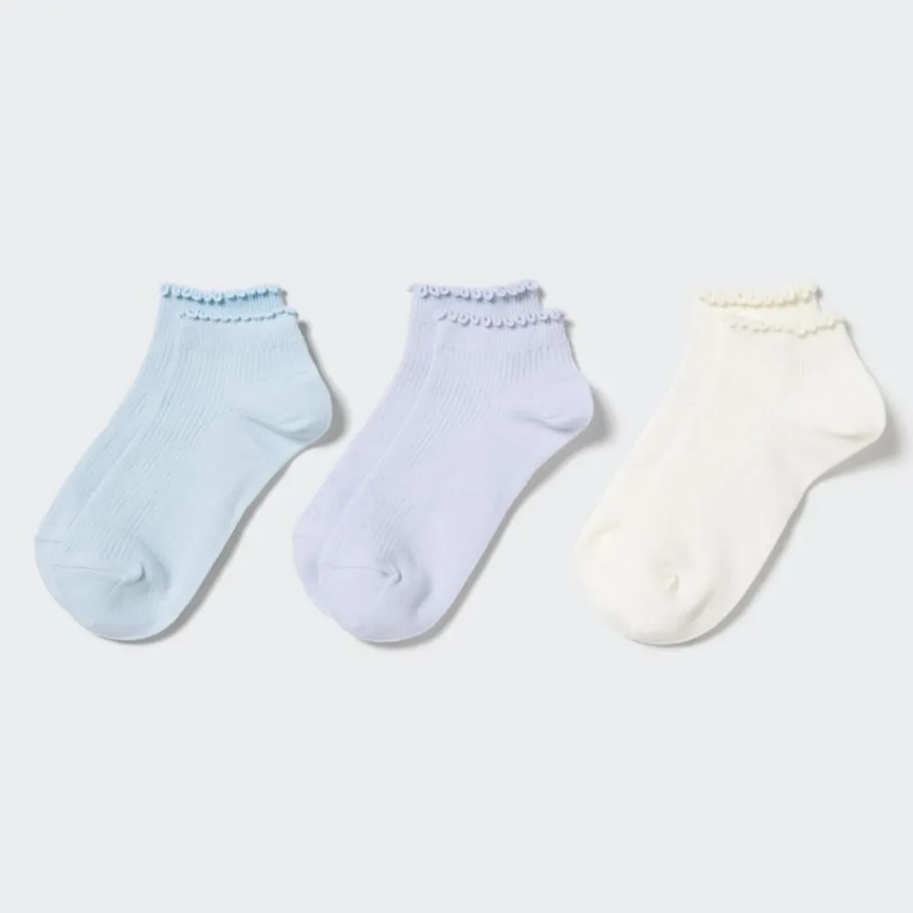 Socken, Strumpfhosen & Leggings*UNIQLO Kinder Kurzsocken (3Er-Pack) Hellblau