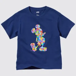 T-Shirts, Bh-Tops & Poloshirts*UNIQLO Kinder Mickey Stands Ut Bedrucktes T-Shirt Blau