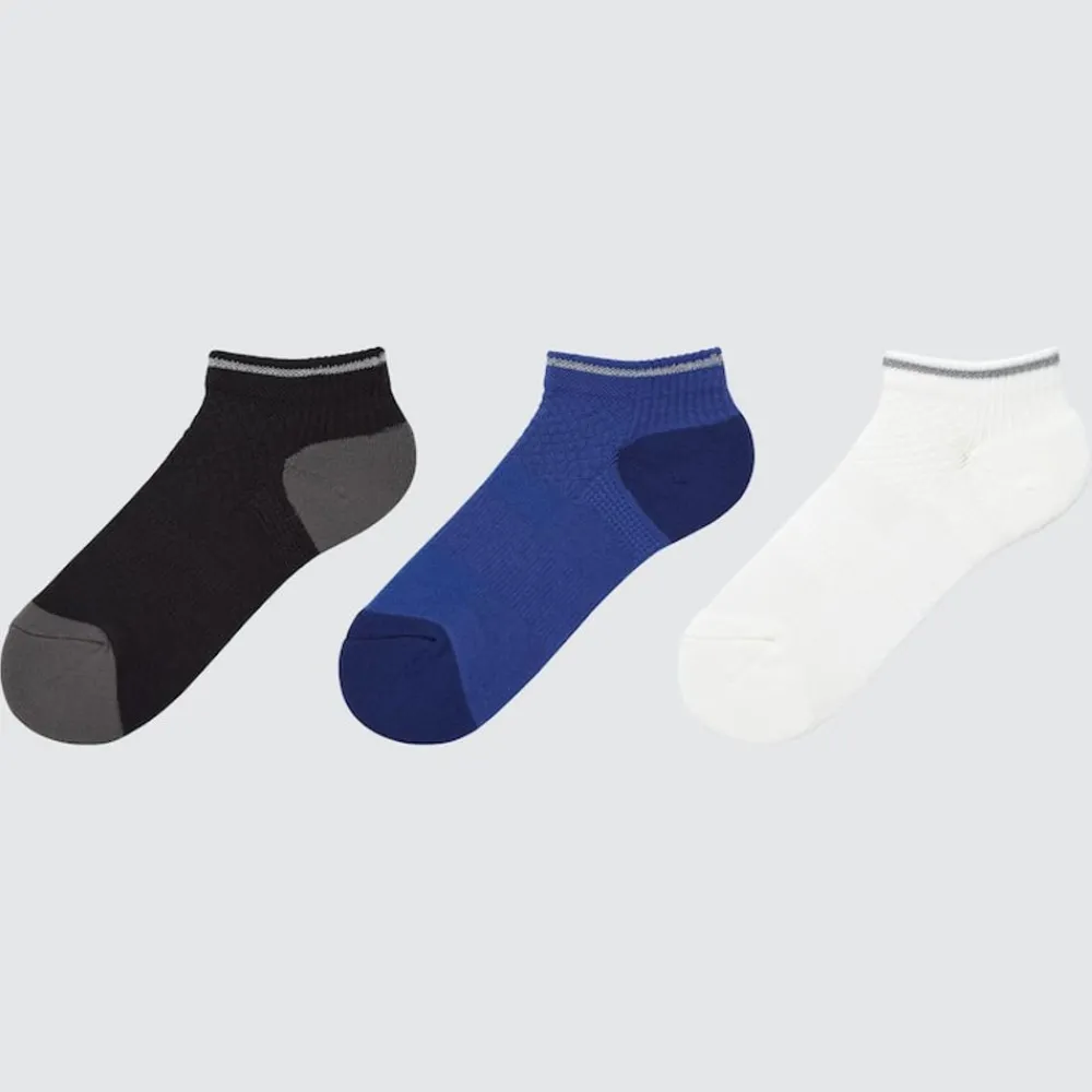 Socken, Strumpfhosen & Leggings*UNIQLO Kinder Reflektierende Kurzsocken (3 Paar) Dunkelgrau