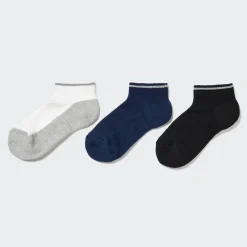 Socken, Strumpfhosen & Leggings*UNIQLO Kinder Reflektierende Kurzsocken (3 Paar) Grau