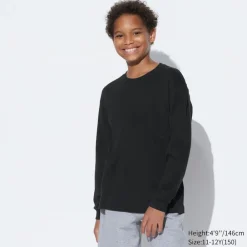 T-Shirts, Bh-Tops & Poloshirts*UNIQLO Kinder Sanftes Velours Langarmshirt