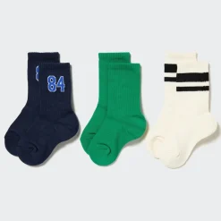 Socken, Strumpfhosen & Leggings*UNIQLO Kinder Socken Mit Logo (3Er-Set) Blau