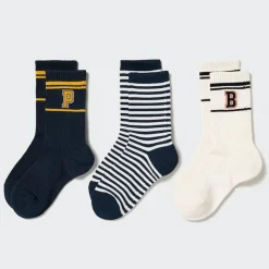 Socken, Strumpfhosen & Leggings*UNIQLO Kinder Socken Mit Logo (3Er-Set)