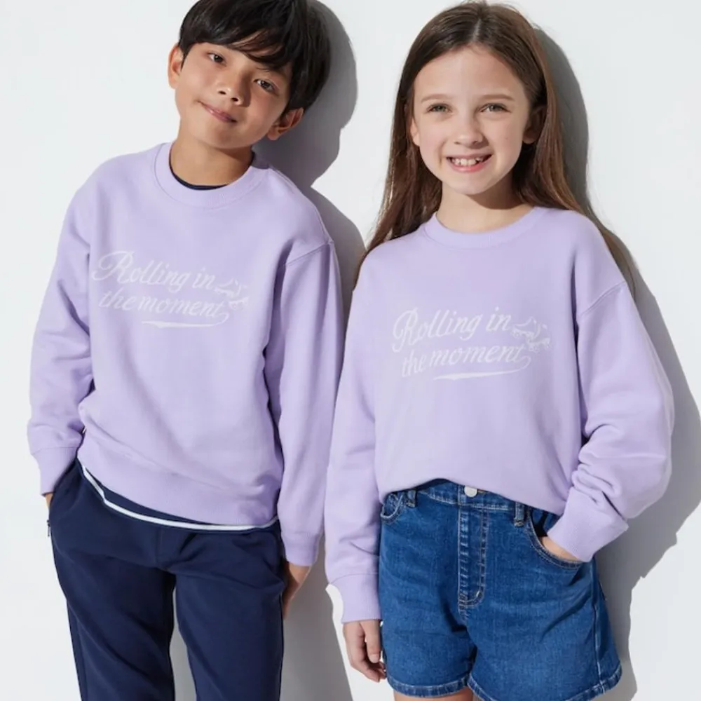 Sweatshirts*UNIQLO Kinder Ultra Stretch Langarmshirt Mit Print Helllila