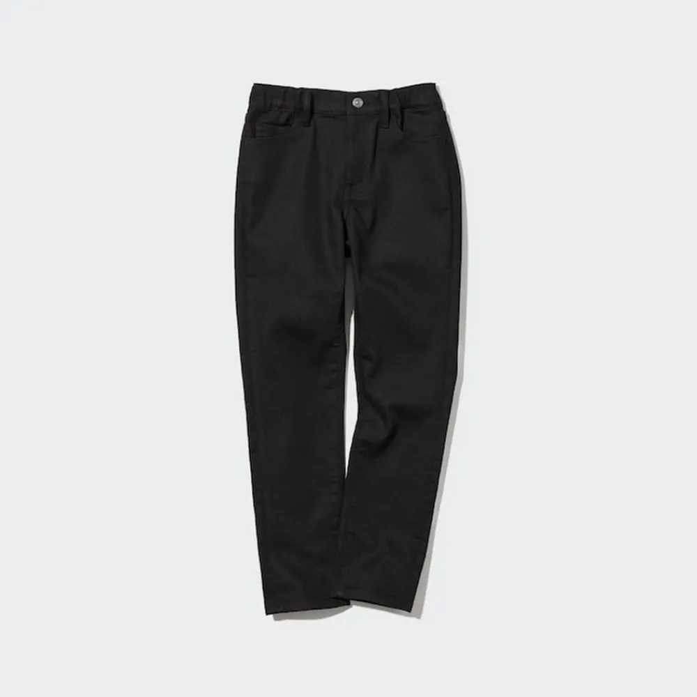 Jeans*UNIQLO Kinder Ultra Stretch Soft Jeans Mit Reisverschluss Schwarz