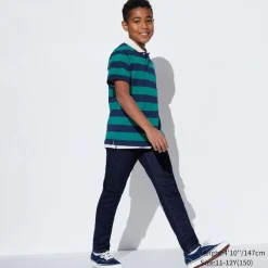 Jeans*UNIQLO Kinder Ultra Stretch Soft Jeans Mit Reisverschluss Blau