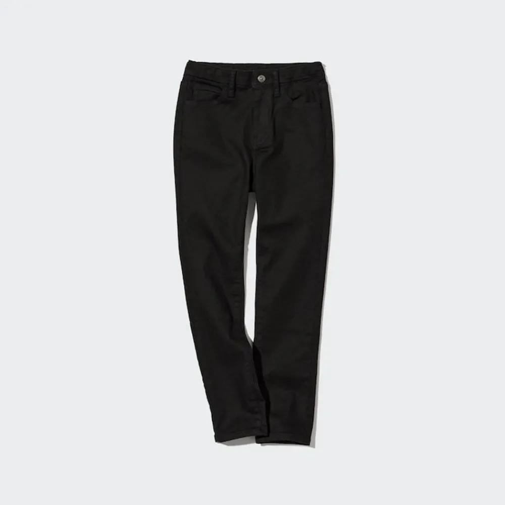 Hosen, Jogginghosen & Leggings*UNIQLO Kinder Ultra Stretch Soft Jeans Mit Reisverschluss Schwarz