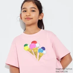 T-Shirts, Bh-Tops & Poloshirts*UNIQLO Kinder Ut Archive Ny Pop Art Ut Bedrucktes T-Shirt Pink