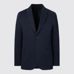 Mäntel, Jacken, Parka & Westen*UNIQLO Komfort Sakko Dunkelblau