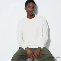 T-Shirts & Oberteile*UNIQLO Langarmshirt In Waffeloptik