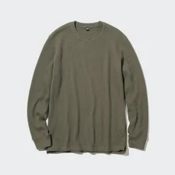 T-Shirts & Oberteile*UNIQLO Langarmshirt In Waffeloptik