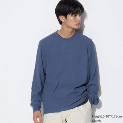 T-Shirts & Oberteile*UNIQLO Langarmshirt (Waffeloptik)