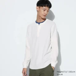 T-Shirts & Oberteile*UNIQLO Langarmshirt (Waffeloptik)