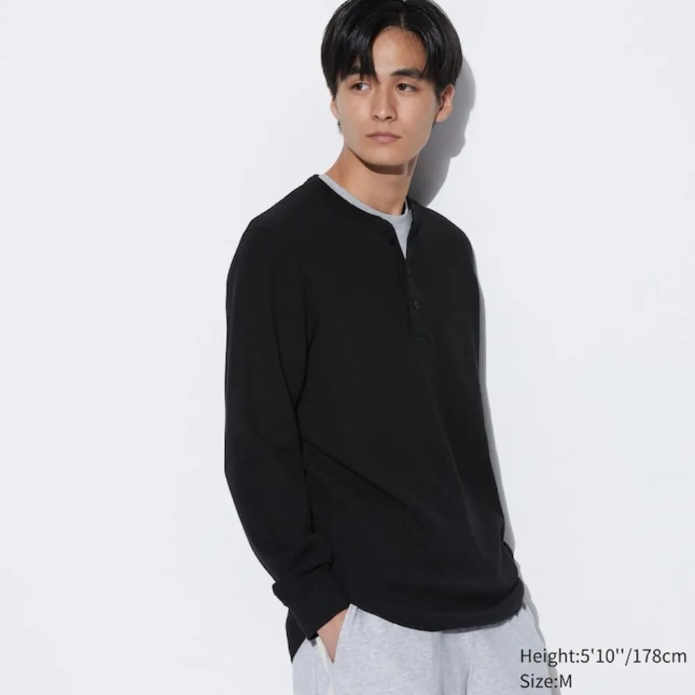 T-Shirts & Oberteile*UNIQLO Langarmshirt (Waffeloptik)