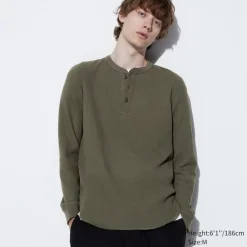 T-Shirts & Oberteile*UNIQLO Langarmshirt (Waffeloptik)