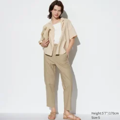 Hosen, Leggings & Jogginghosen*UNIQLO Leinen Baumwolle Hose (Tapered Fit)