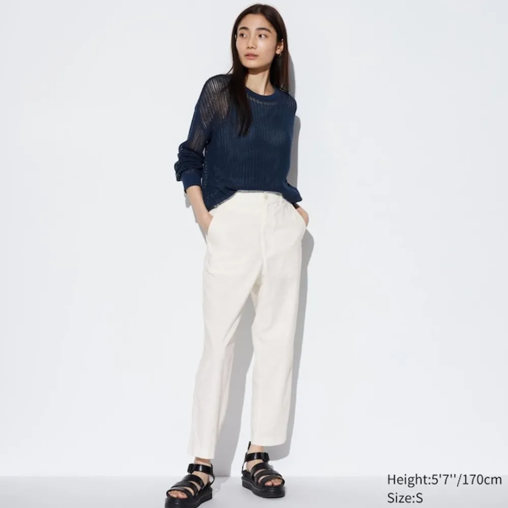 Hosen, Leggings & Jogginghosen*UNIQLO Leinen Baumwolle Hose (Tapered Fit)