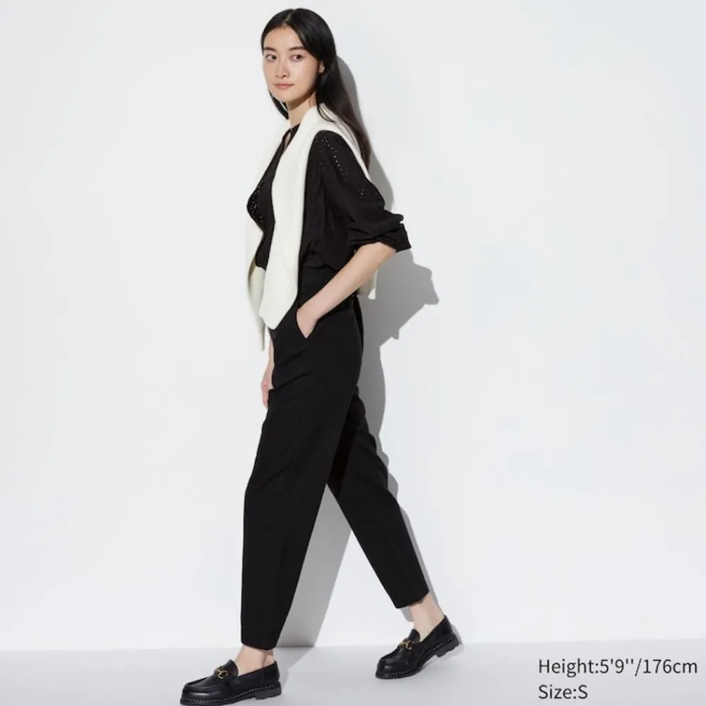Hosen, Leggings & Jogginghosen*UNIQLO Leinen Baumwolle Hose (Tapered Fit, Lang)
