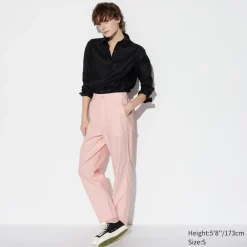 Hosen, Leggings & Jogginghosen*UNIQLO Leinen Baumwolle Hose (Tapered Fit, Lang)