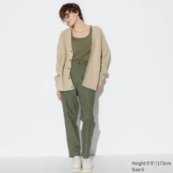 Hosen, Leggings & Jogginghosen*UNIQLO Leinen Baumwolle Hose (Tapered Fit, Lang)