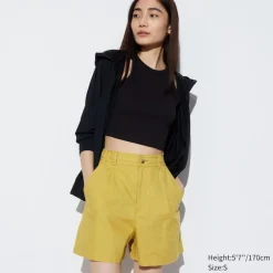 Hosen, Leggings & Jogginghosen*UNIQLO Leinen Baumwolle Shorts