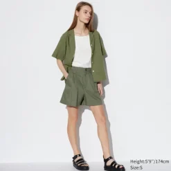 Hosen, Leggings & Jogginghosen*UNIQLO Leinen Baumwolle Shorts