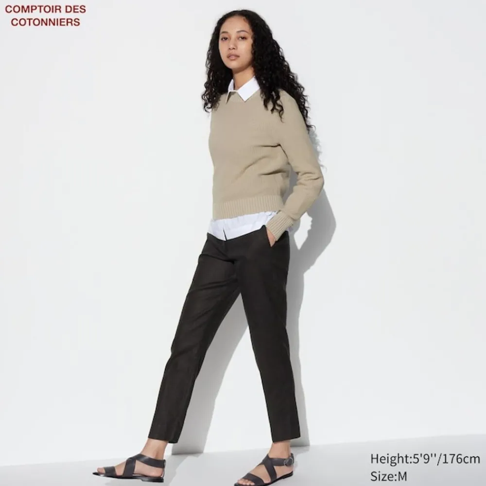 Hosen, Leggings & Jogginghosen*UNIQLO Leinen Hose In 7/8-Lange (Tapered Fit)