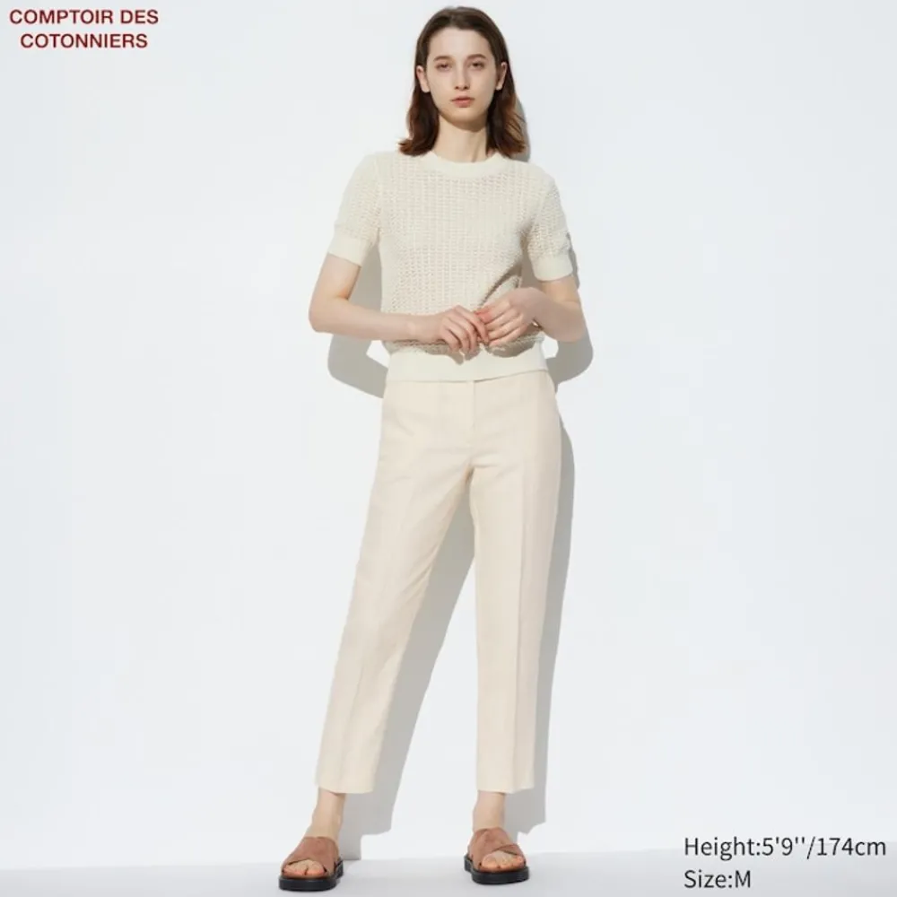 Hosen, Leggings & Jogginghosen*UNIQLO Leinen Hose In 7/8-Lange (Tapered Fit)