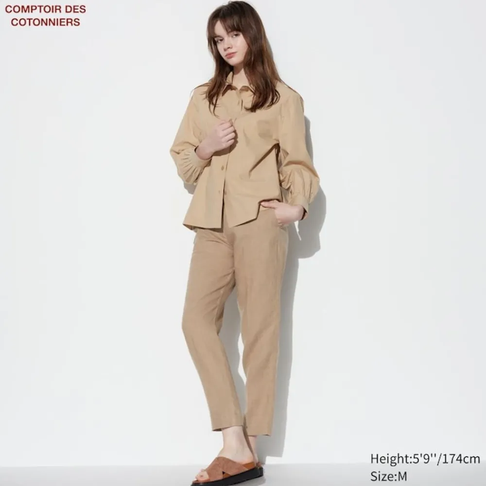 Hosen, Leggings & Jogginghosen*UNIQLO Leinen Hose In 7/8-Lange (Tapered Fit)
