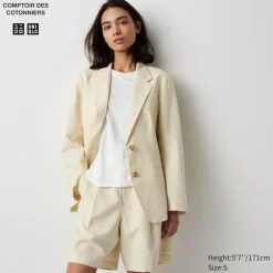 Mäntel, Jacken, Parka & Westen*UNIQLO Leinenmix Blazer