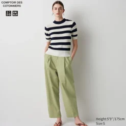 Hosen, Leggings & Jogginghosen*UNIQLO Leinenmix Bundfaltenhose (Tapered Fit)
